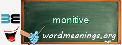WordMeaning blackboard for monitive